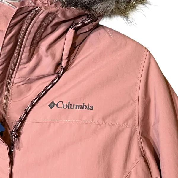 Columbia Coat Womens Small Pink Omni-Shield Hooded Fur Trim Winter Parka - Image 8