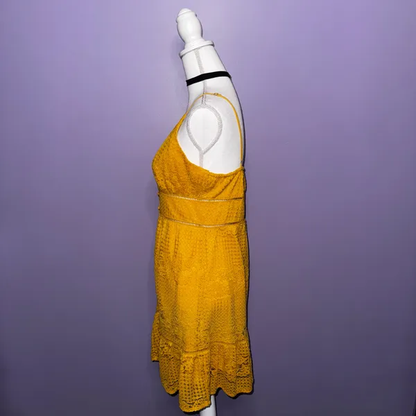 NWT Gianni Bini Mustard Lace Boho Dress - Image 7