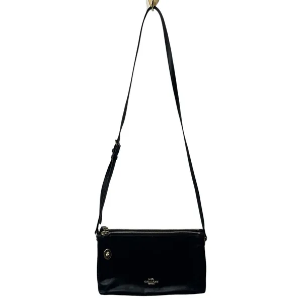Coach "Crosby" Double Zipper Leather Purse Black Capsule‎ Luxury Old Money Chic - Image 2