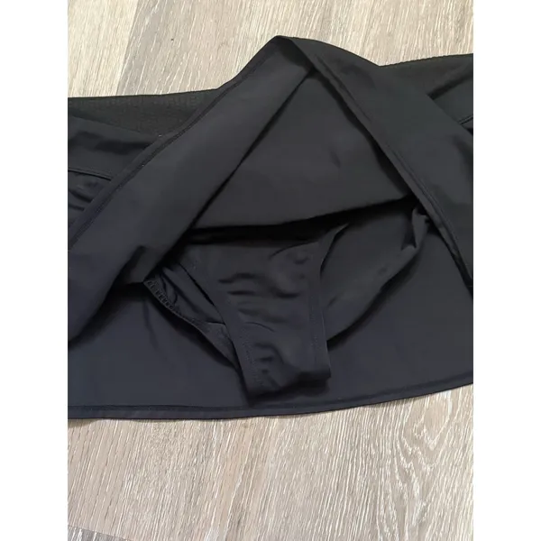 Nike Women’s Sz 12 Swim Skirt Skort Attached Built-in Bikini Black Elastic Waist - Image 4