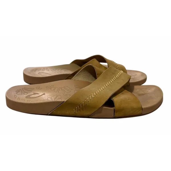 OluKai‎ Kipe'a Olu Slip On Slide Sandals Golden Harvest Women's Size 11 - Image 2