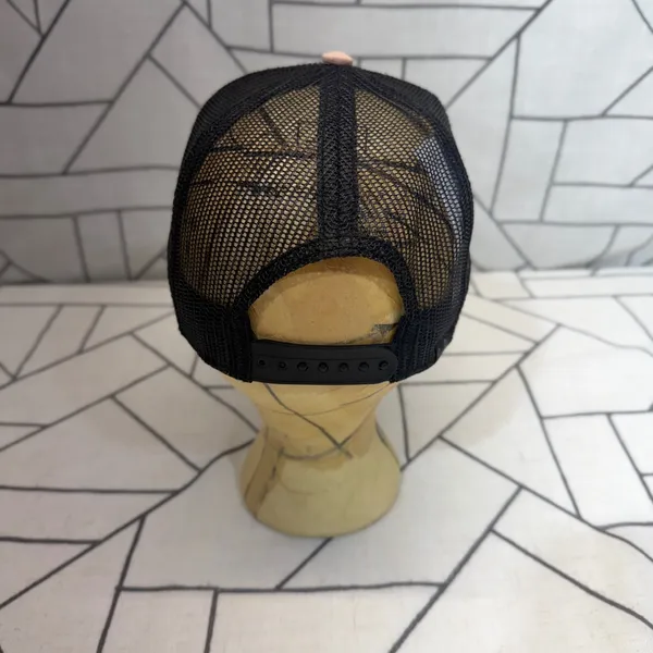 Prana Trucker Hat OS Peach Grey Black Shine Moon Snapback Mesh Cap‎ - Image 5