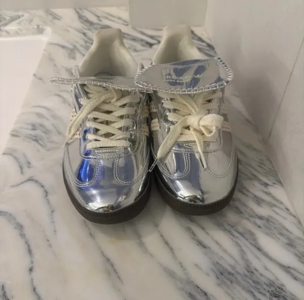 adidas Samba x Wales Bonner Low Silver Metallic - Image 3