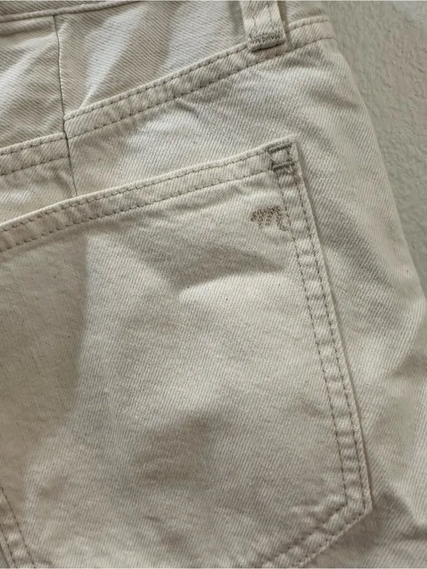 Madewell‎ The '90s Mid-Length Jean Short in Vintage Canvas: Button Front Size 25 - Image 10