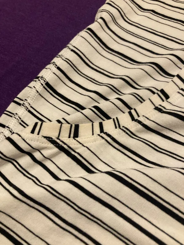 Lululemon All Tied Up Tank - Cut Back White Black stripe - Image 8