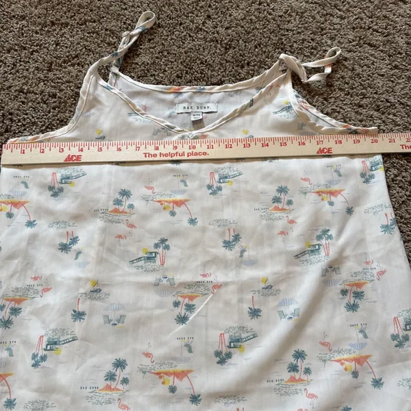Rae‎ Dunn Tropical Flamingo Camisol & Shorts Pajama Set Xl Scallop Edge - Image 9