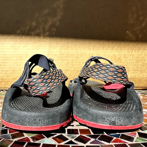 Chaco ZX/2 Sandals Waterproof Adjustable Toe Loop Chacogrip Black Red 10 - Image 4