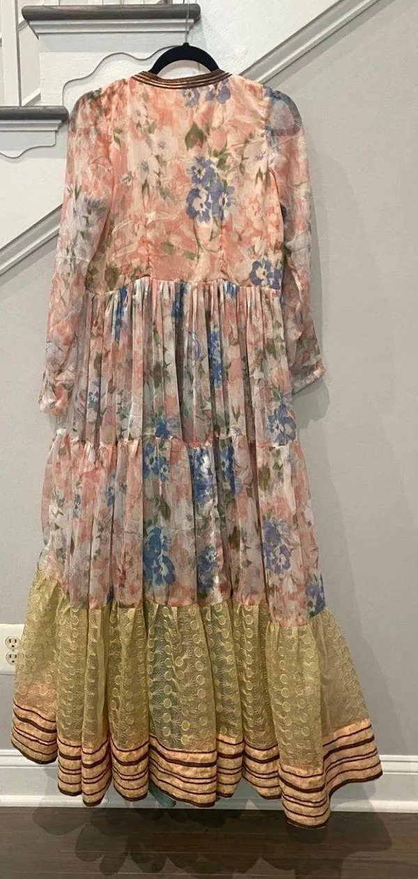 Indian pakistani double part plunge strappy maxi dress - Image 9