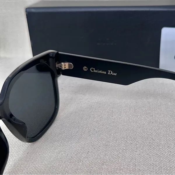 Christian Dior Matte Logo Black Sunglasses - Image 4