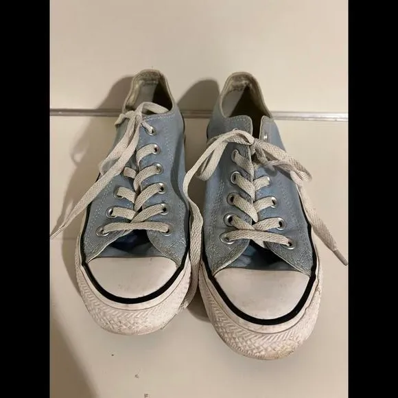 Carolina Blue Converse Low-Top Sneakers-Chuck Taylor’s - Image 2