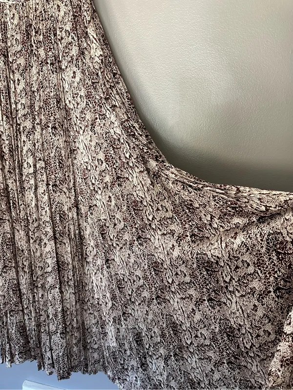Marie Oliver Wesley Anthropologie Snake Print Pleated Maxi Skirt Size 6 - Image 5