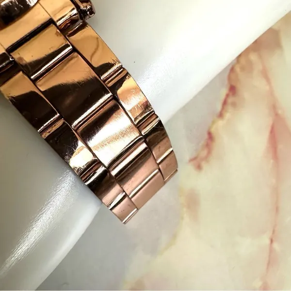 Geneva rose gold tone rhinestone Watch - Image 7