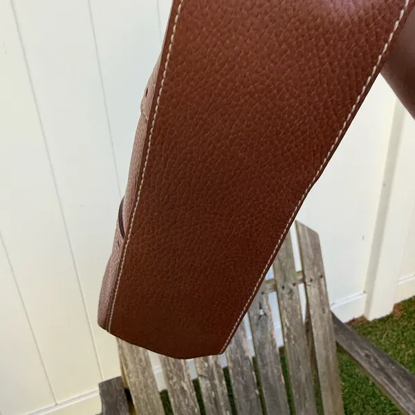 Dooney‎ & Bourke Tan Pebbled Leather Zipper Closure Hobo Shoulder Bag W - Image 8