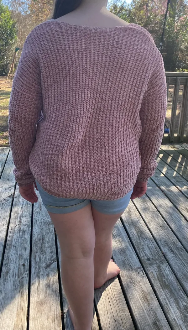 Pink Moral Fiber fleece sweater - Image 2
