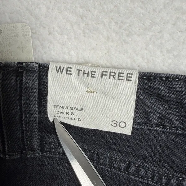 Free People We The Free Tennessee Low Rise Boyfriend Jeans Size 30 Black - Image 8