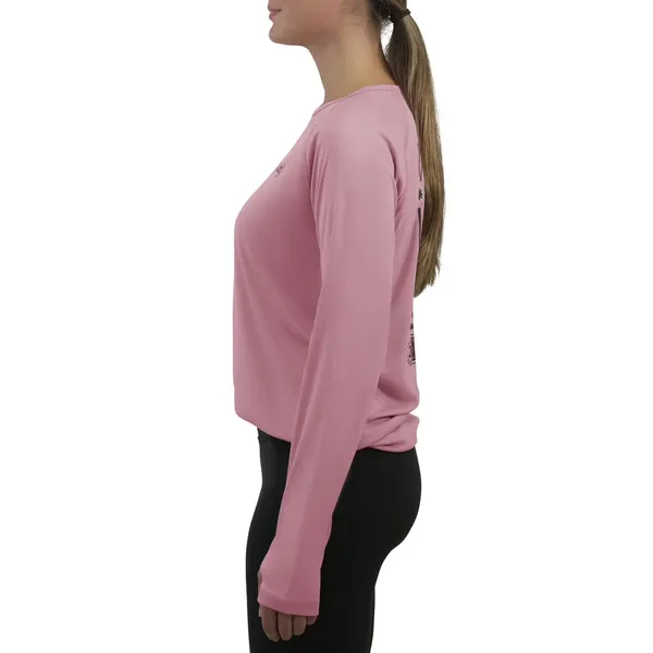 Reel Life Womens T-Shirt Sz L Purple Long Sleeve UV Crew Neck Polyester Outdoor - Image 3