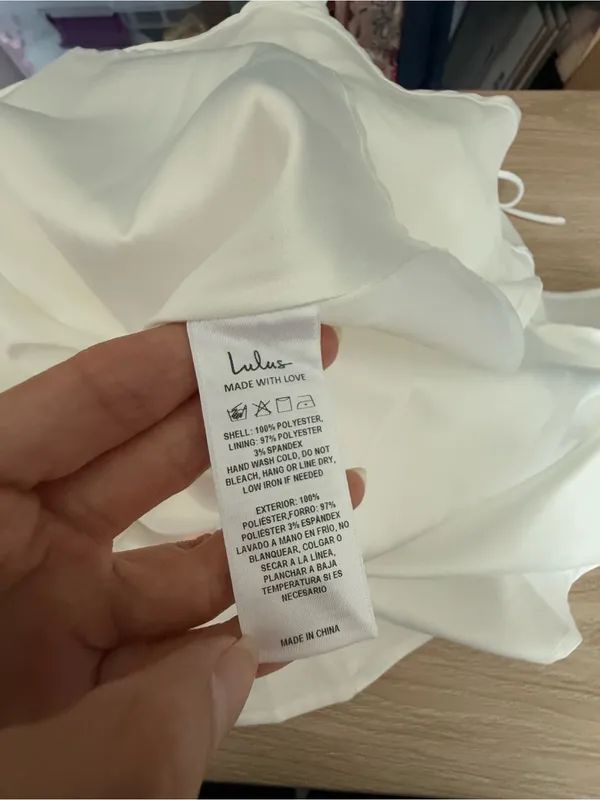 Lulus Medium NEW Lupita White Satin Tie-Back Maxi Dress Bridal Wedding Minimal - Image 8