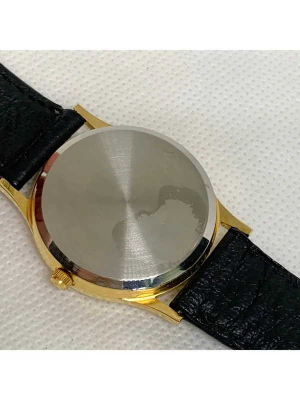 Vintage Quinton "Reach for the stars” gold tone watch 31mm quartz black running - Image 6