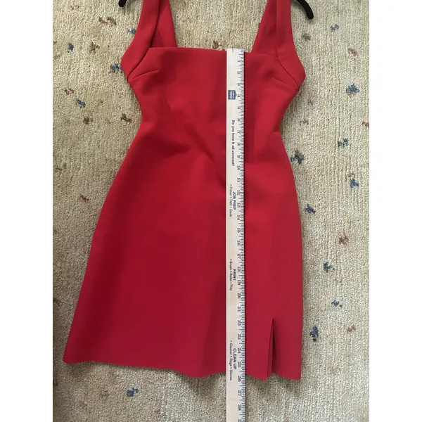 Princess Polly Bombshell Red Bodycon Mini Dress Slit Stretch Strappy Sz 8 Party - Image 10