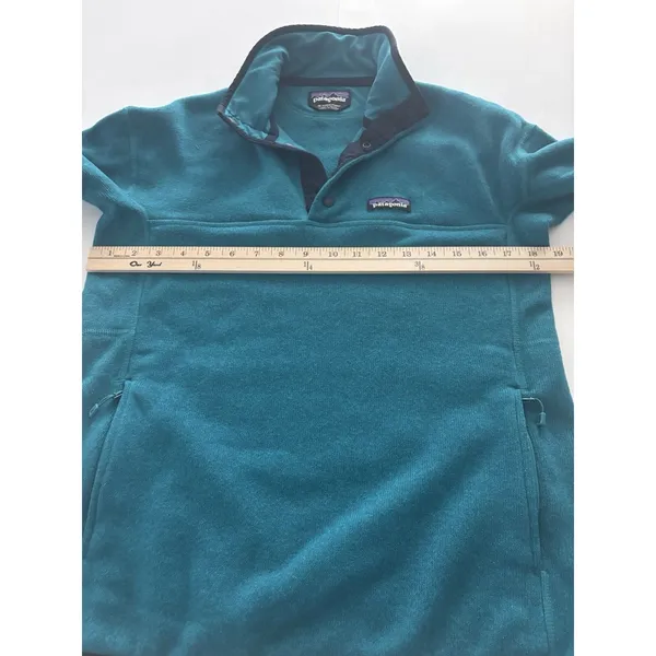 Patagonia Better Sweater 1/4 Snap Womens M Teal Blue Fleece Pullover 26010 - Image 7