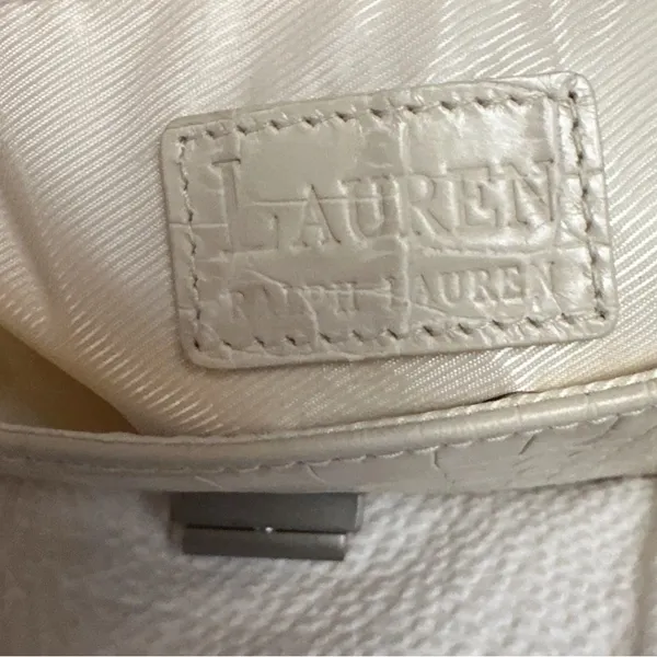 Lauren Ralph Lauren Ivory Shoulder Bag Snakeskin‎ Print - Image 8