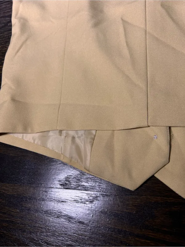 NWT Primark Cares Butter Yellow Tailored Waistcoat Vest Top Button Front Medium - Image 7