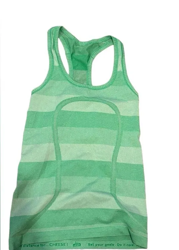 Lululemon Run: Swiftly Tech Racerback Heathered Green Bean size 4 - Image 3