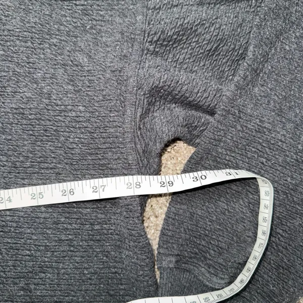 Lululemon Textured Knit Funnel Neck Pullover Womens 10 Grey Excellent Oversized‎ - Image 2