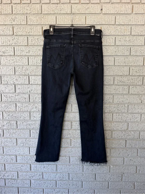 Mother The Insider Crop Step Fray Jeans Night In Venice Dark Wash Size 32 - Image 6