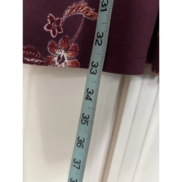 Aeropostale Burgundy Floral Strappy Mini Dress Size Sm Boho‎ Lined - Image 2