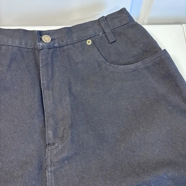 Penny Lane Jeans Women's Black Denim Shorts Size 14 100% Cotton Mid Rise Casual - Image 3