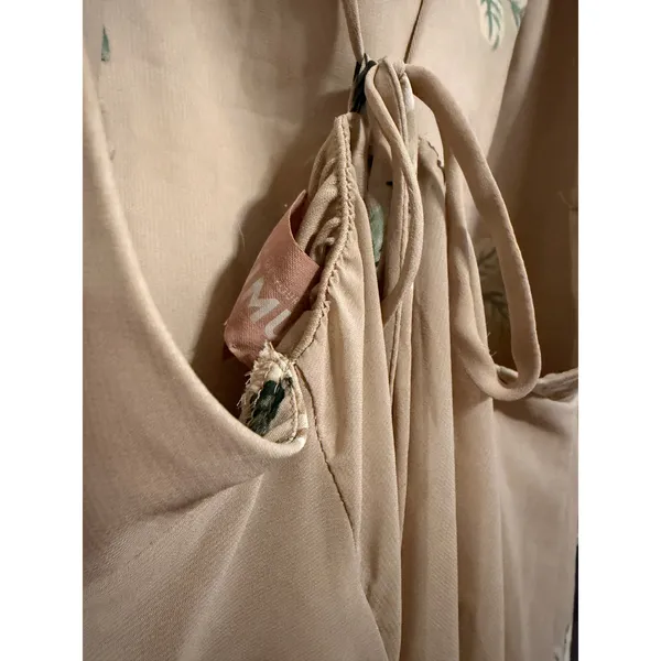 Show Me Your Mumu Floral‎ Maxi Dress Tan Beige XS - Image 6