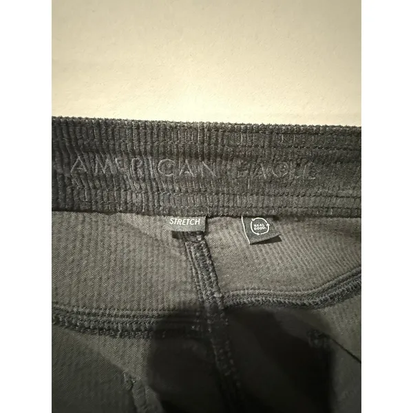 American Eagle Pants Women 16 Gray Baggy Wide Leg Cargo Super High Rise Corduroy - Image 3