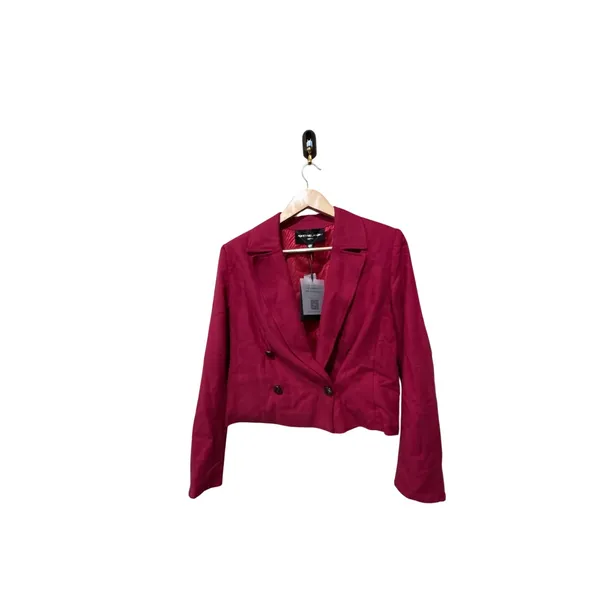 Adrienne Landau Cropped Blazer Double Breasted Jacket Office‎ Career Size XL - Image 3