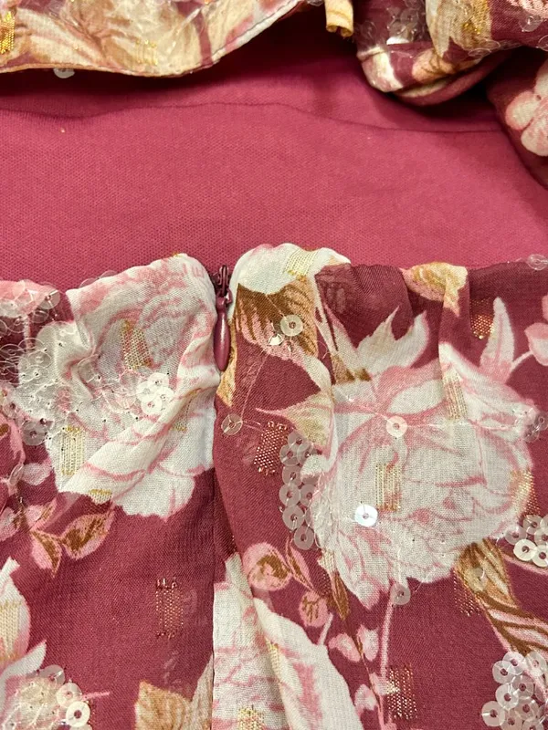 Altar'd State Sailor Floral Maxi Dress in Burgundy Size S NWT - Image 14