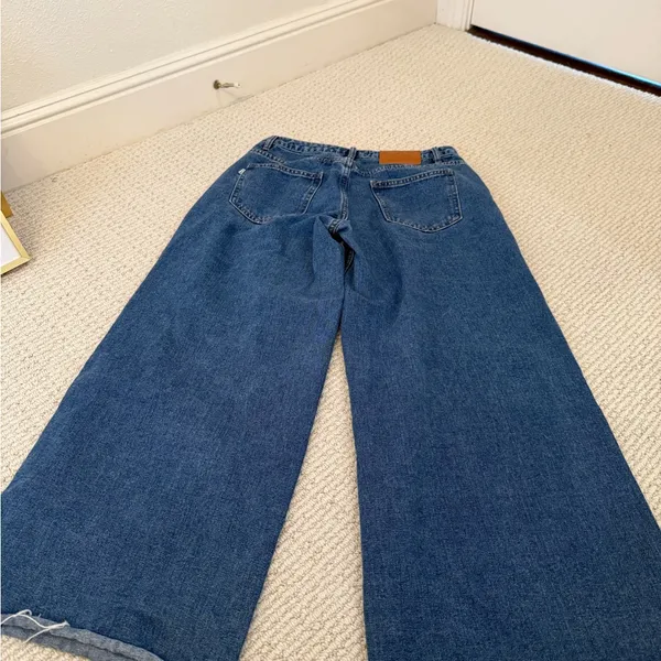 Women's Blue Wide-Leg Jeans - Image 2