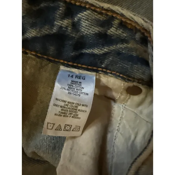 Aeropostale Aero Baggy Wide Leg Jeans Light Wash High Rise Denim Womens 14 Reg‎ - Image 6