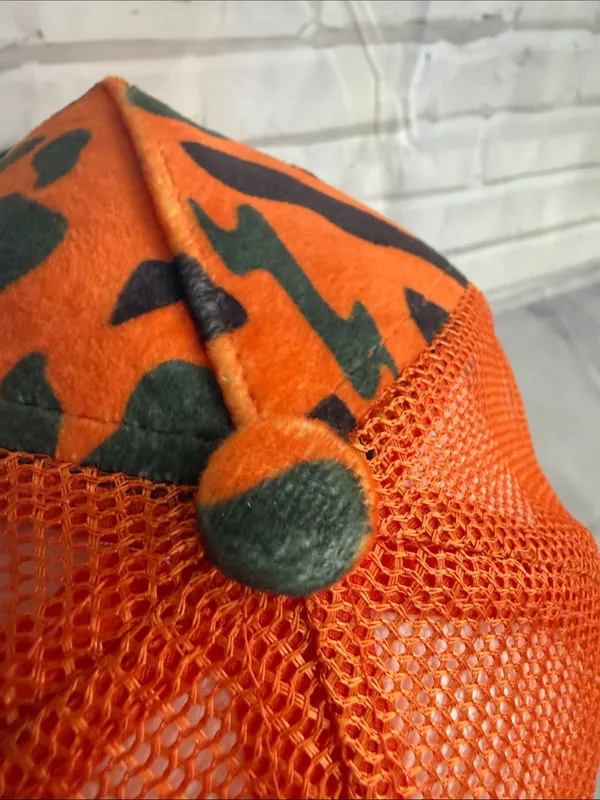 Von Dutch Orange & Green Camo Trucker Hat with Rhinestone Logo - Image 5