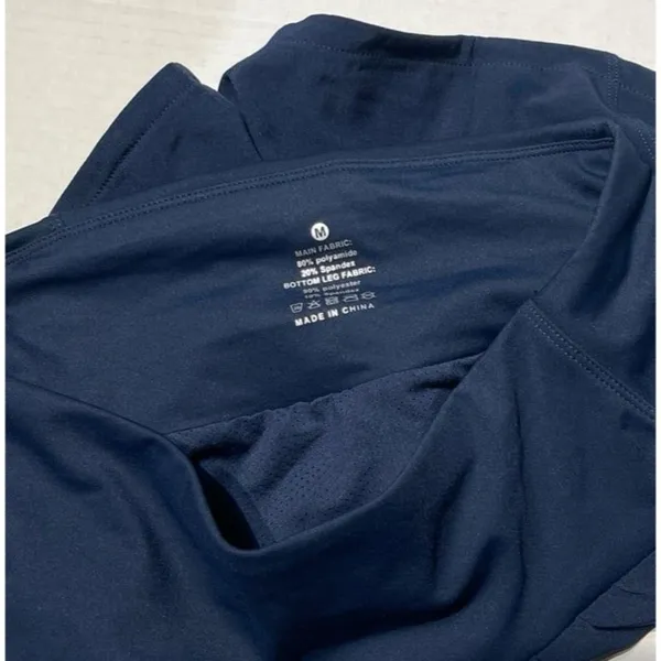THE GYM PEOPLE High Waisted Running Shorts Navy Blue Size M New With Tag - Image 10