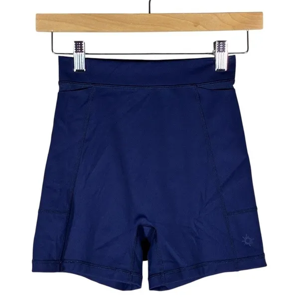 OFFLINE by Aerie Solid Biker Shorts Navy Blue Athletic Clean Girl Size S - Image 2
