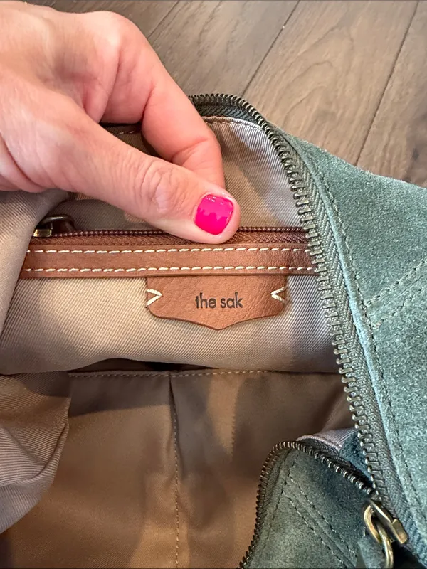 The Sak Sequoia Suede Hobo Bag in Moss Green - C11-686 - Image 9