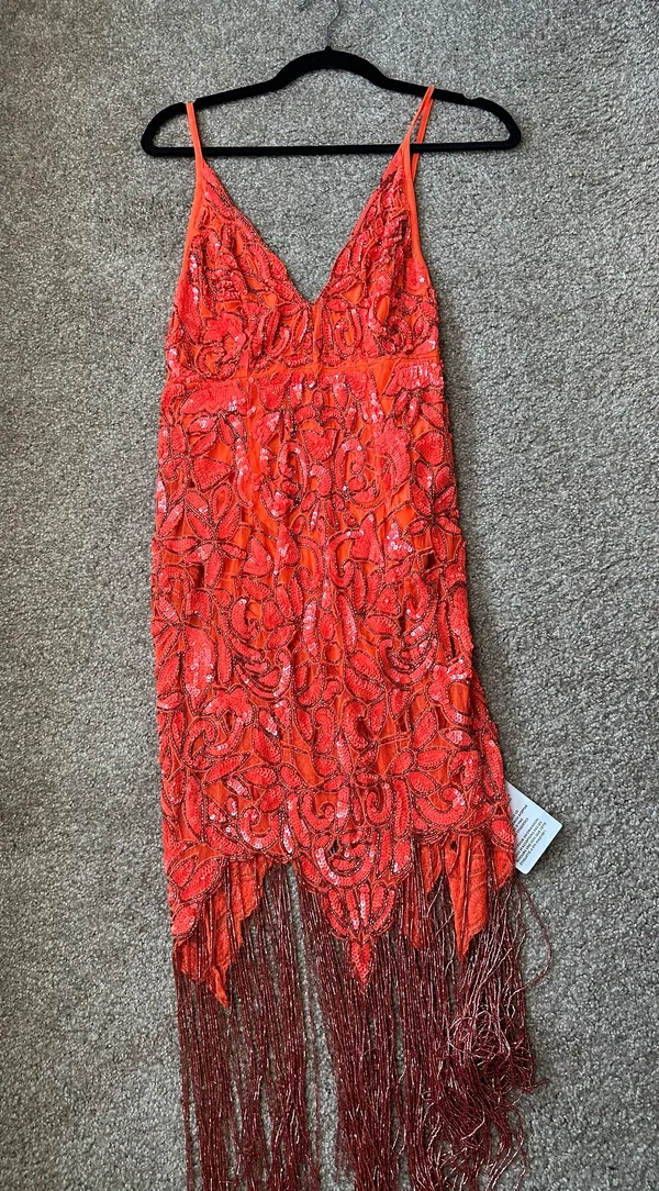 ASOS Orange Midi Dress - Image 3