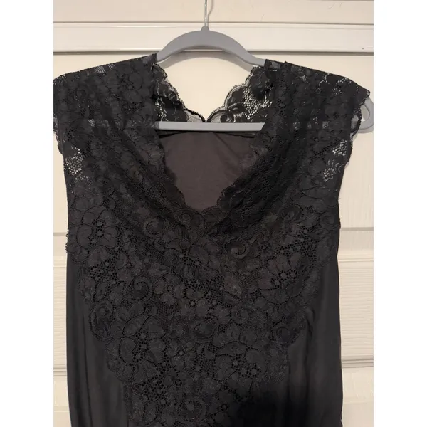 HAH Hot as Hell Black Bodysuit Lace Lingerie Fairy Coquette Ethereal Festival‎ - Image 3