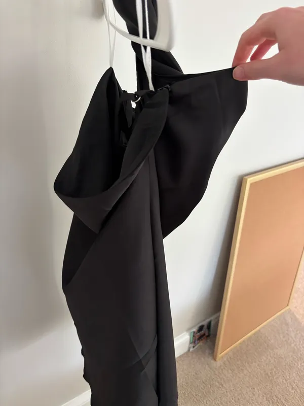 Amazon Dress Mini Black Satin - Image 3