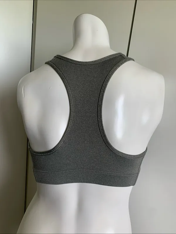 Nike Dri-FIT size small gray wireless Racerback pullover sports bra - Image 4