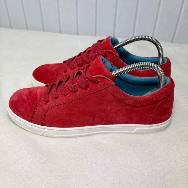 UGG Karine Tango Red (TNGO) Suede Wool Women Sneaker 1015044‎ Size 9 - Image 3