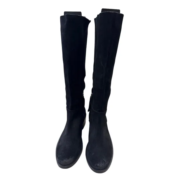 Naughty Monkey Womens Black Suede Leather Riding Boots Size 8.5 SKU 7436 - Image 10