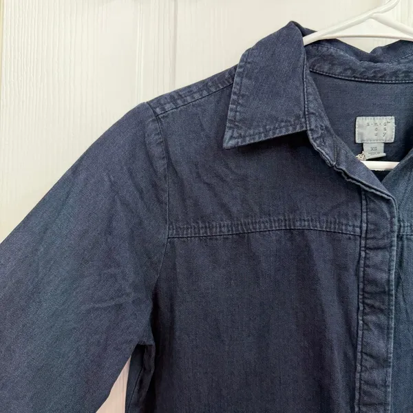 Universal Threads NEW indigo blue‎ dark wash 100% cotton long sleeve denim dress - Image 3
