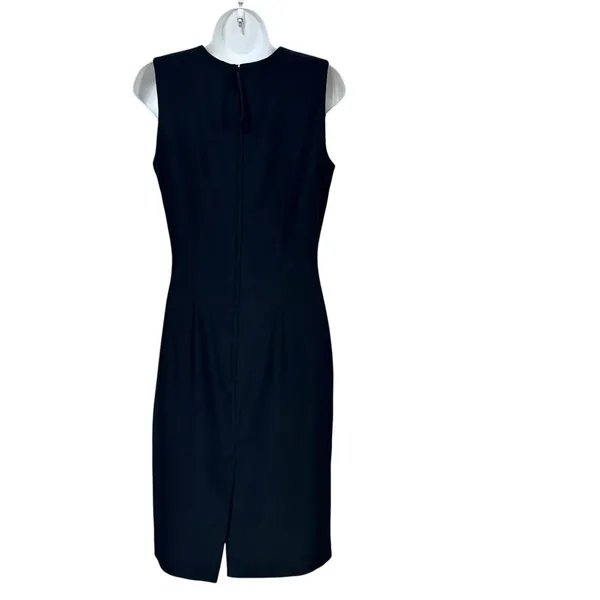 French Connection Womens Black Sleeveless Sheath Dress Size 6 Jewel Neck LBD - Image 2