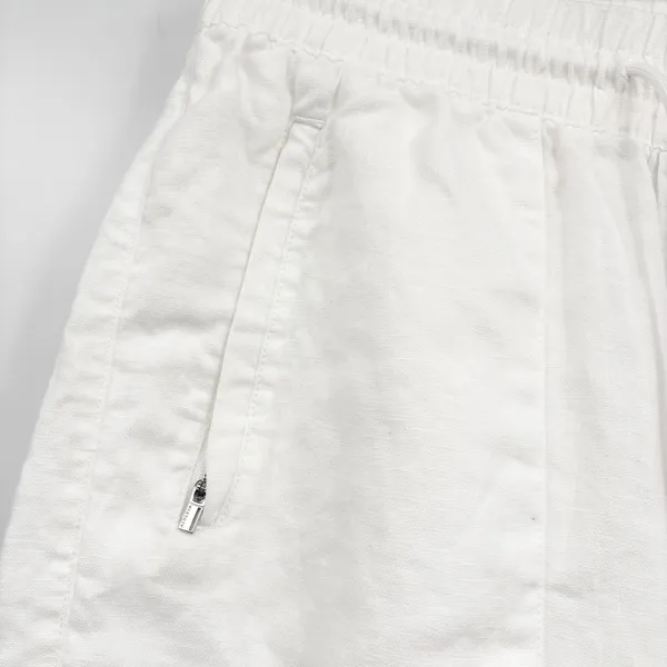 Athleta Womens Retreat Linen Wide Leg Coastal Minimalist Beachy White Pants S - Image 4